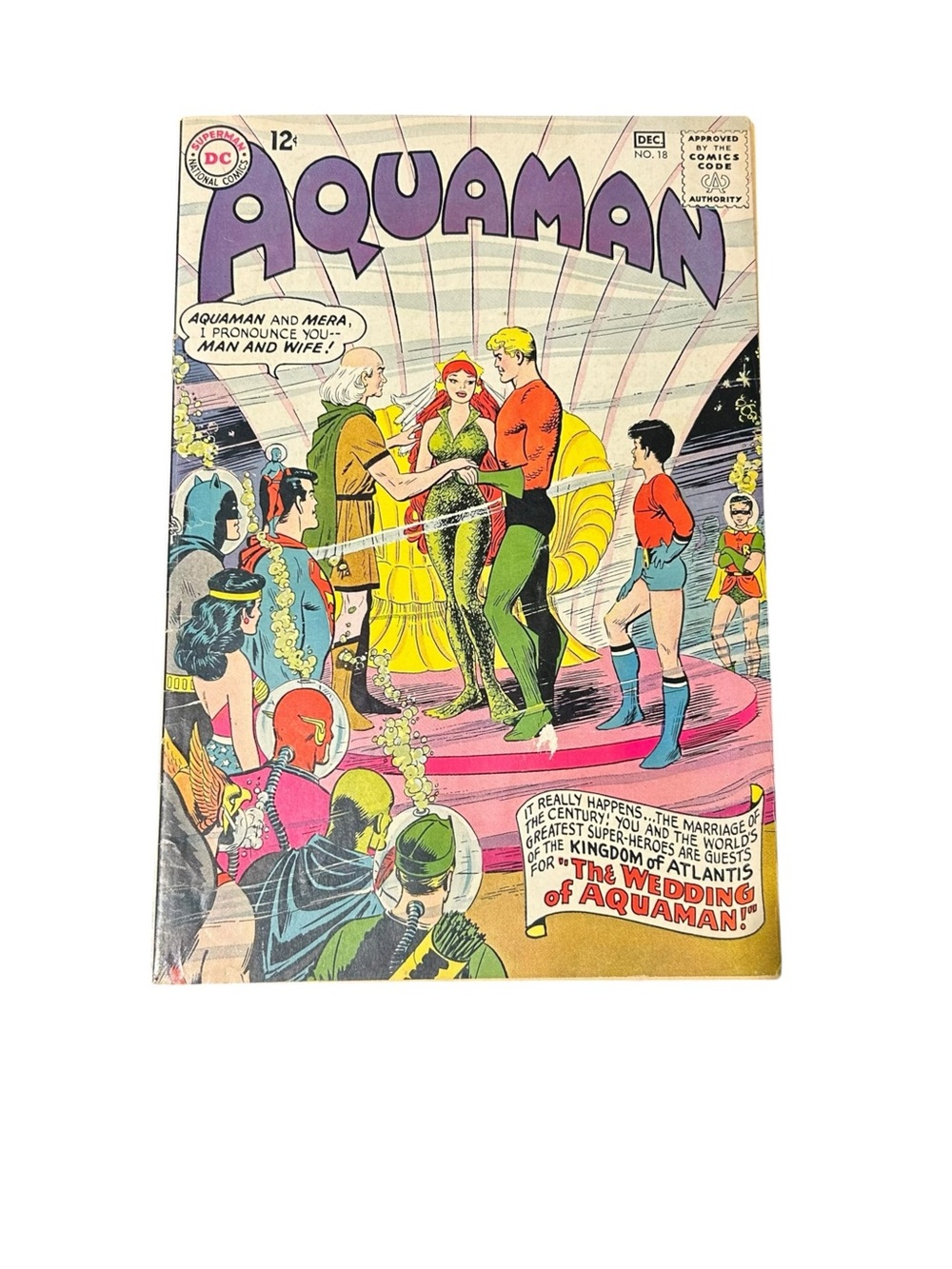 Aquaman #18 DC Silver Age Comics 1964 Aquaman & Mera Wedding Issue